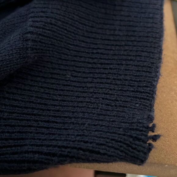 Thane Vintage V-Neck Sweater Womens Large Blue Cuffing Long Sleeve Cabin Classic - Picture 9 of 9